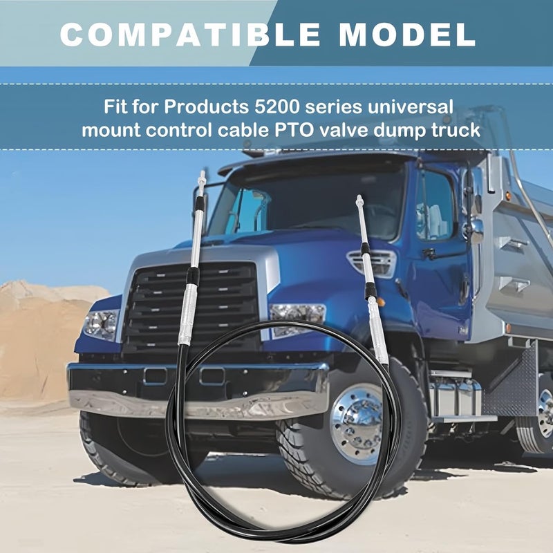 HTWORK 72" Universal Control Cable Fit for Products 5200 Series Universal Mount Control Cable PTO Valve Dump Truck 5203BBU072 - Image 5
